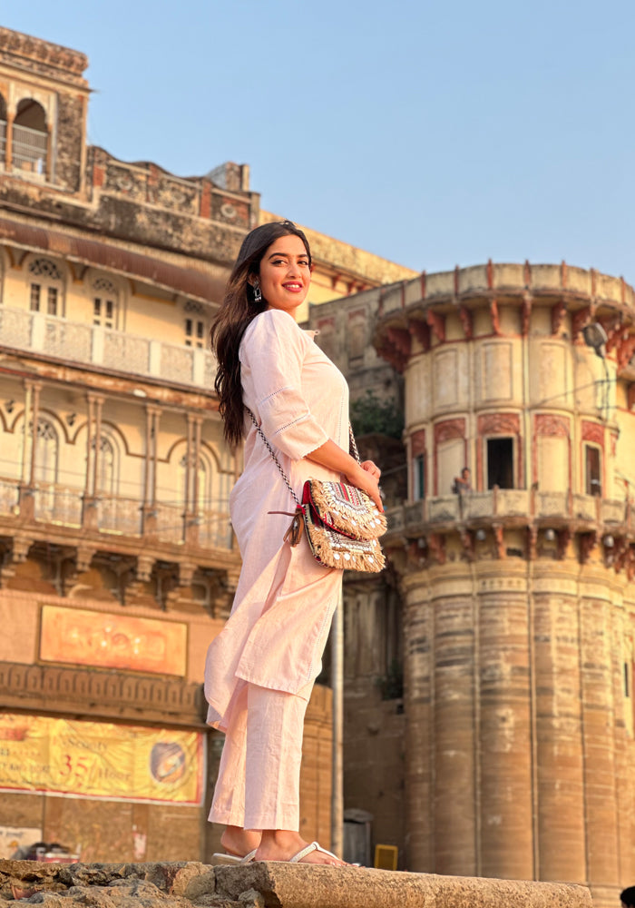 AMALTAS – PASTEL PINK LINEN CO-ORD SET