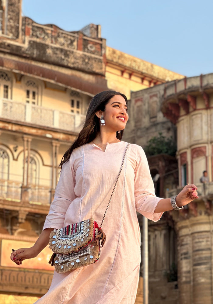 AMALTAS – PASTEL PINK LINEN CO-ORD SET