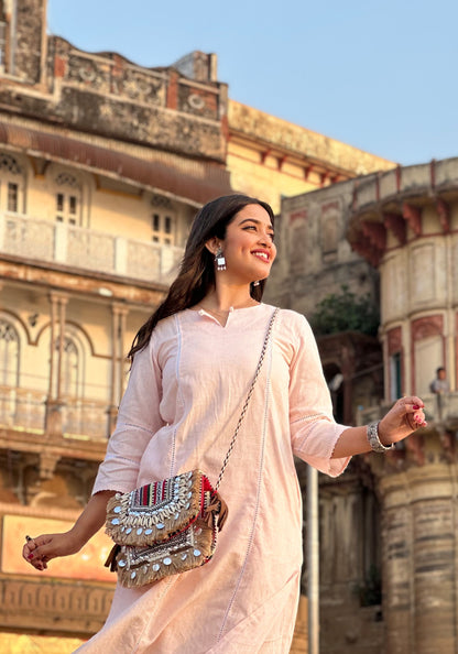 AMALTAS – PASTEL PINK LINEN CO-ORD SET