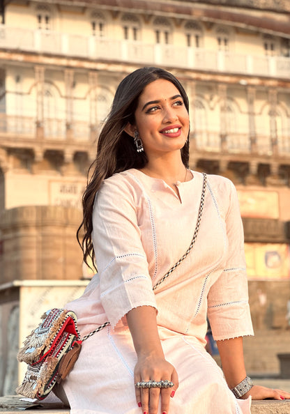 AMALTAS – PASTEL PINK LINEN CO-ORD SET