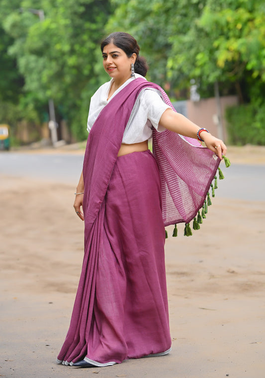 Pink Mul Linen Blend