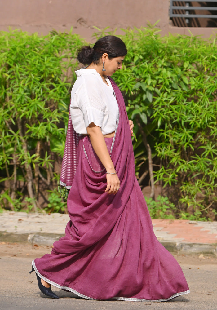 Pink Mul Linen Blend