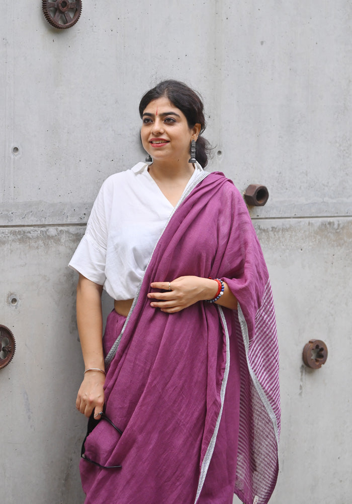 Pink Mul Linen Blend