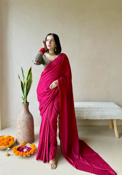 UTSAV (MAROON DOLA SILK)