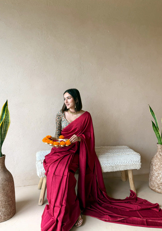 UTSAV (MAROON DOLA SILK)
