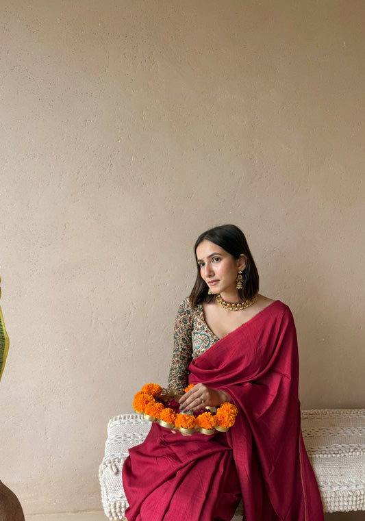 UTSAV (MAROON DOLA SILK)